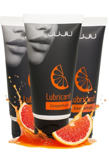 Набор из 3 съедобных лубрикантов JUJU со вкусом грейпфрута - JuJu - купить с доставкой в Балашихе
