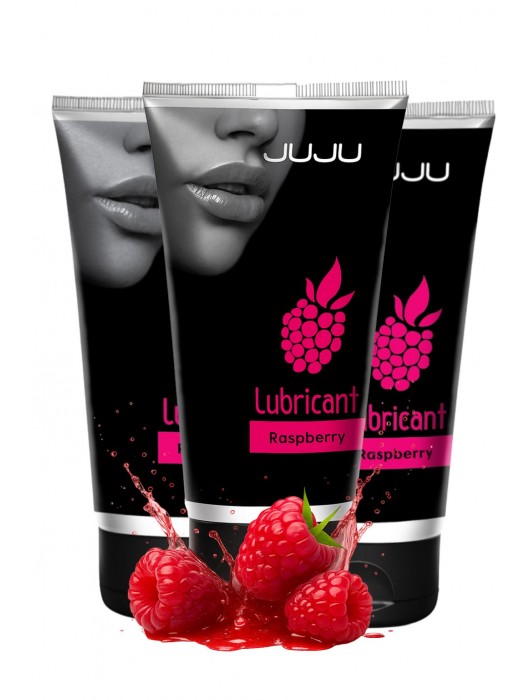 Набор из 3 съедобных лубрикантов JUJU со вкусом малины - JuJu - купить с доставкой в Балашихе