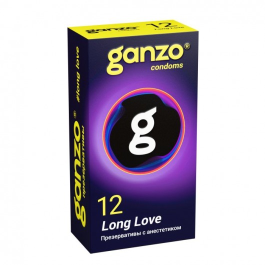 Презервативы с анестетиком для продления удовольствия Ganzo Long Love - 12 шт. - Ganzo - купить с доставкой в Балашихе