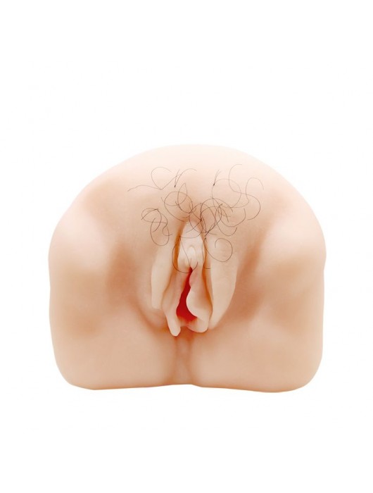 Телесный мастурбатор-вагина с оволосением и вибрацией - Baile - в Балашихе купить с доставкой