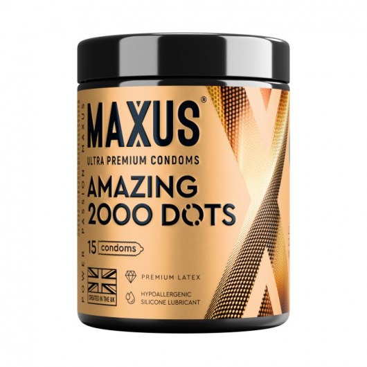Точечные презервативы MAXUS 2000 Amazing Dots с железным кейсом - 15 шт. - Maxus - купить с доставкой в Балашихе