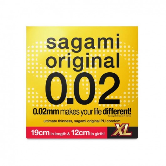 Презерватив увеличенного размера Sagami Original 0.02 XL-size - 1 шт. - Sagami - купить с доставкой в Балашихе