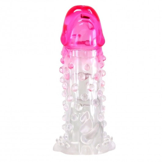 Прозрачно-розовая насадка на пенис Wilford - 13,5 см. - Baile - в Балашихе купить с доставкой
