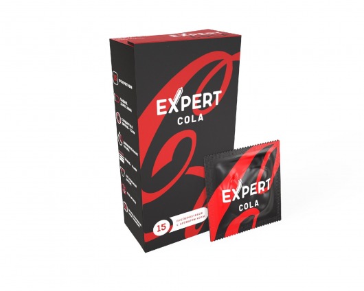 Презервативы с ароматом колы Expert Cola - 15 шт. - Expert - купить с доставкой в Балашихе