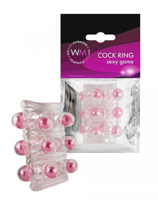 Прозрачная сквозная насадка на пенис с цветными шариками - Erowoman-Eroman - в Балашихе купить с доставкой