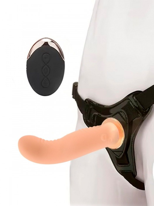 Женский вибрострапон со съемной насадкой и пультом ДУ - Erokay - купить с доставкой в Балашихе