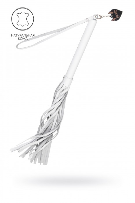 Белая кожаная плеть - 50 см. - Pecado - купить с доставкой в Балашихе