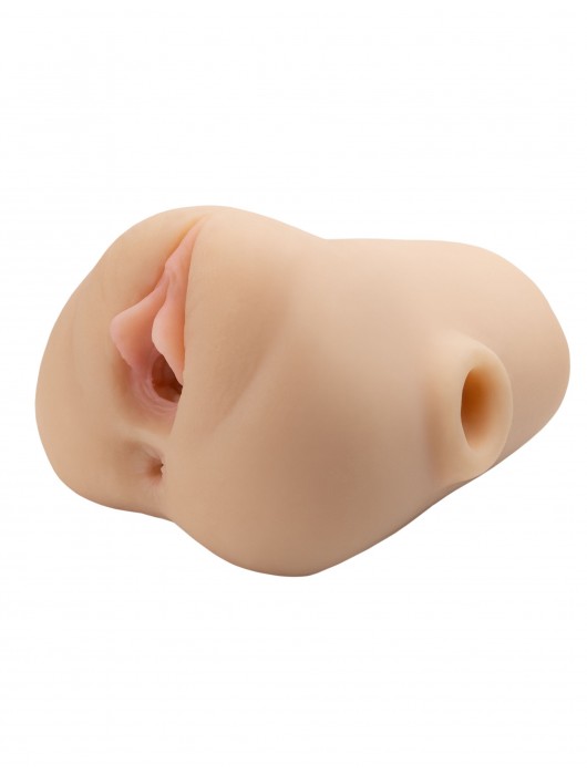 Телесный мастурбатор с вибрацией Double Pounder Vibrating Squeeze Stroker - Pipedream - в Балашихе купить с доставкой