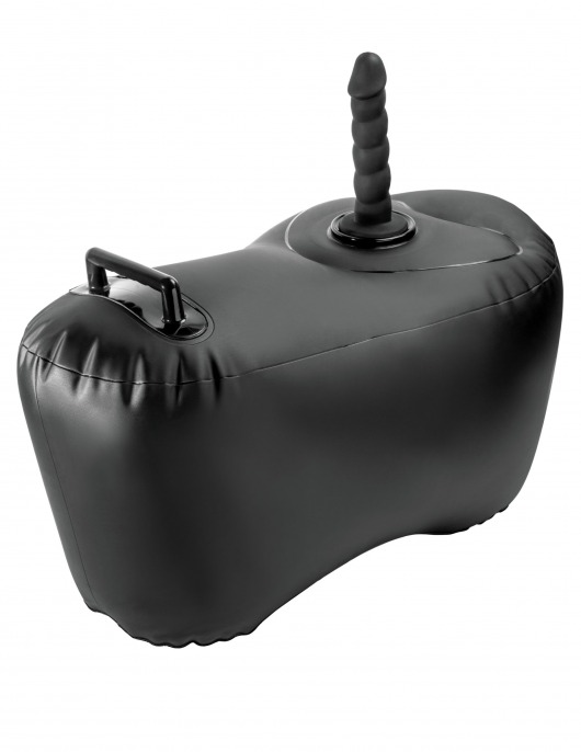 Черное надувное кресло с платформой для фиксации дилдо Body Dock Inflatable Love Seat - Pipedream - купить с доставкой в Балашихе