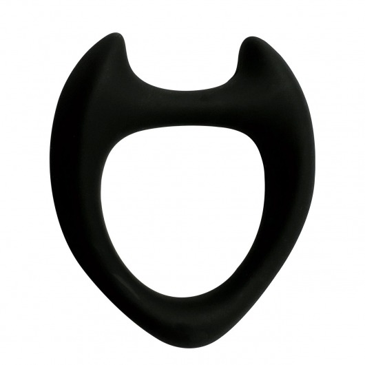 Черное эрекционное кольцо с рожками Wooomy Toro M - Adrien Lastic - в Балашихе купить с доставкой