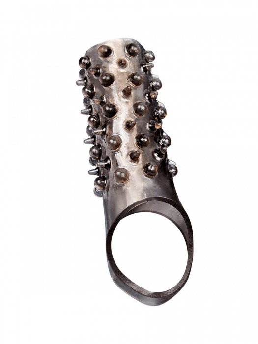 Дымчатая насадка на пенис с шипами и выпуклостями - 12,5 см. - Sex Expert - в Балашихе купить с доставкой