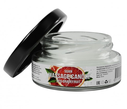 Массажная свеча «Красный грейпфрут» - 50 мл. - SGAN - купить с доставкой в Балашихе