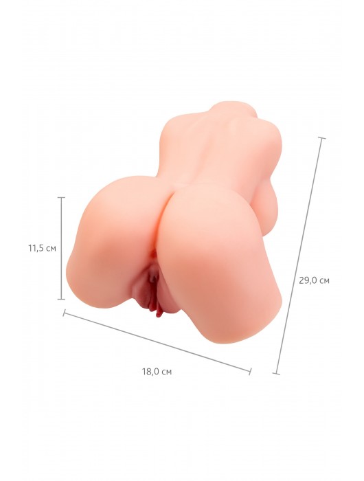 Реалистичный мастурбатор в форме женского тела с 2 любовными входами - No Name - в Балашихе купить с доставкой