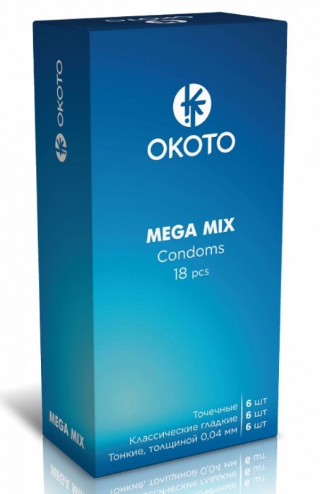 Презервативы OKOTO Mega Mix - 18 шт. - Sitabella - купить с доставкой в Балашихе