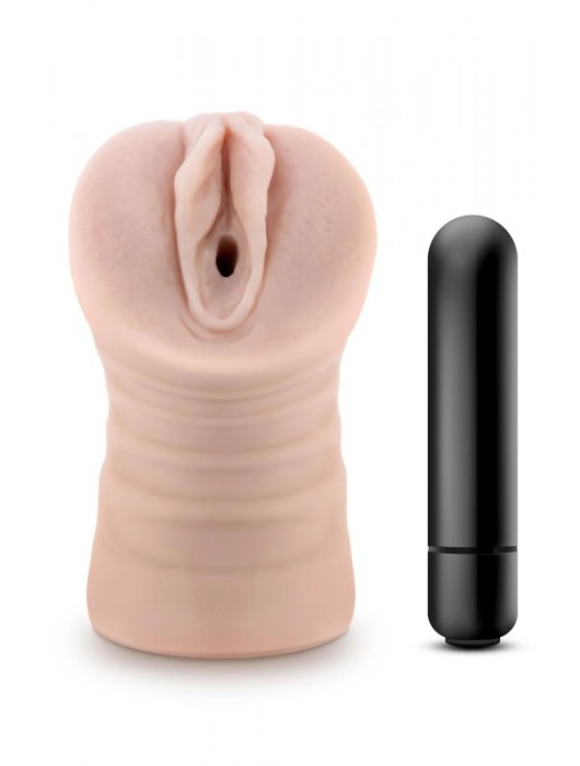 Телесный мастурбатор-вагина Ayumi с вибрацией - Blush Novelties - в Балашихе купить с доставкой