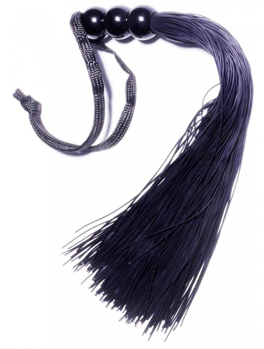 Черная силиконовая плетка - 25,4 см. - Boys of Toys - купить с доставкой в Балашихе