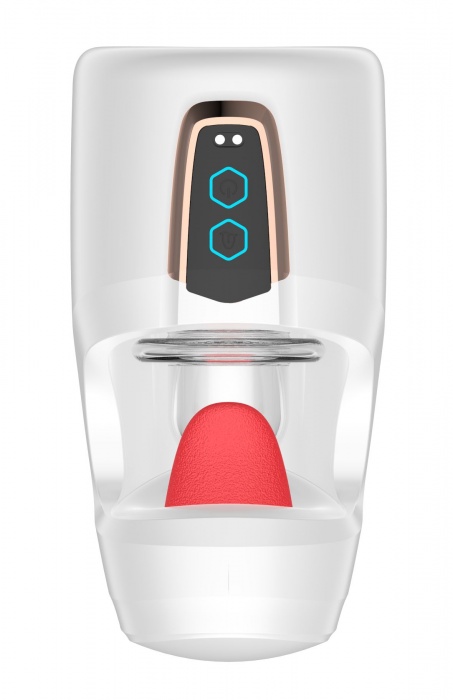 Белый мастурбатор с язычком и возвратно-поступательными движениями - Secwell - в Балашихе купить с доставкой