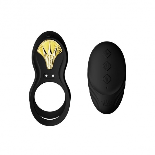 Черное эрекционное виброкольцо Bayek с пультом ДУ - Zalo - в Балашихе купить с доставкой