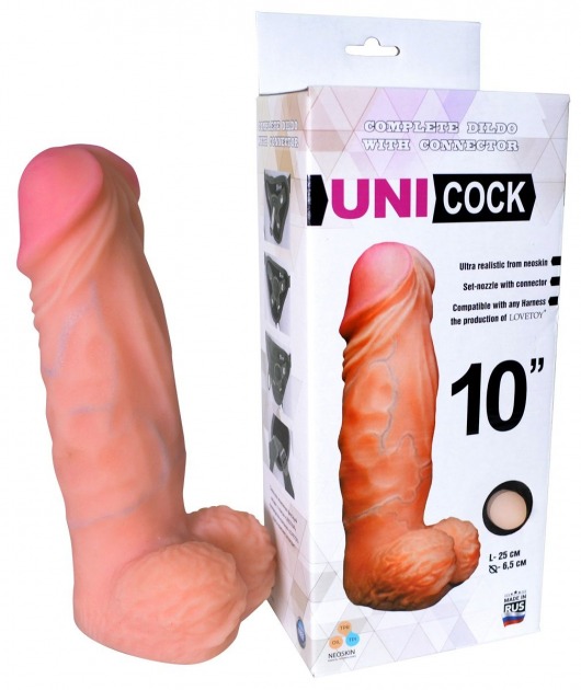 Фаллическая насадка Харнесс UNICOCK 10  - 25 см. - LOVETOY (А-Полимер) - купить с доставкой в Балашихе
