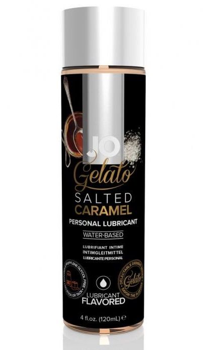 Лубрикант с ароматом солёной карамели JO GELATO SALTED CARAMEL - 120 мл. - System JO - купить с доставкой в Балашихе