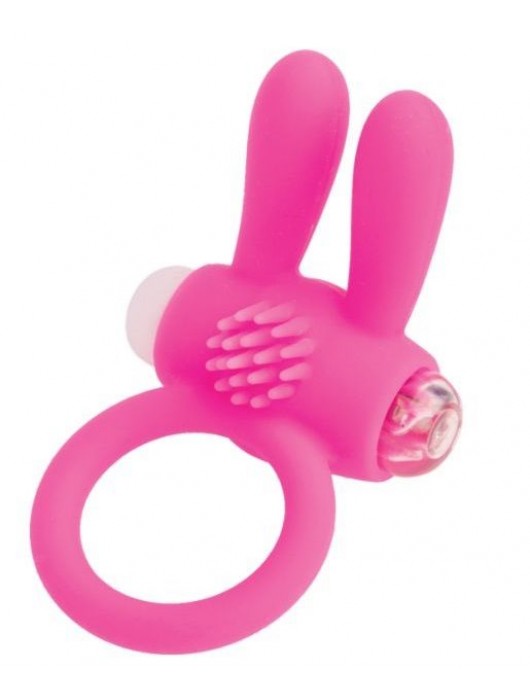 Розовое эрекционное виброкольцо A-toys с ушками - A-toys - в Балашихе купить с доставкой