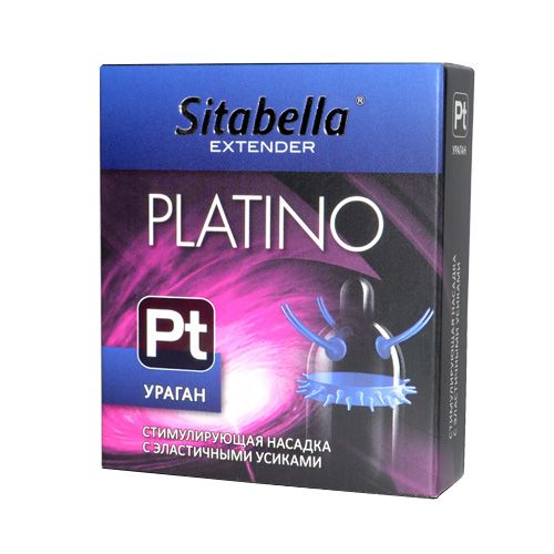 Стимулирующая насадка с усиками и шипиками Platino  Ураган - Sitabella - купить с доставкой в Балашихе