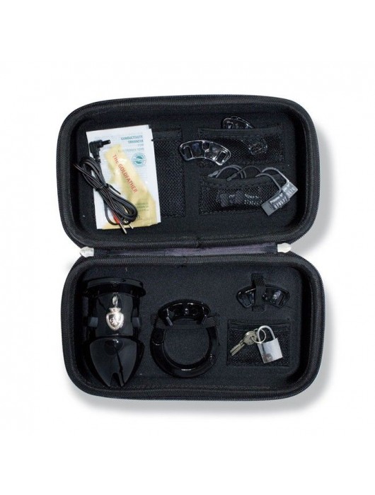 Пояс верности с электростимуляцией Mystim Pubic Enemy No1 Black Edition - MyStim - купить с доставкой в Балашихе