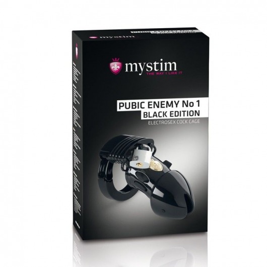 Пояс верности с электростимуляцией Mystim Pubic Enemy No1 Black Edition - MyStim - купить с доставкой в Балашихе