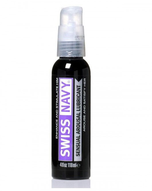 Возбуждающий гель-лубрикант на водной основе Sensual Arousal Lubricant  - 118 мл. - Swiss navy - купить с доставкой в Балашихе