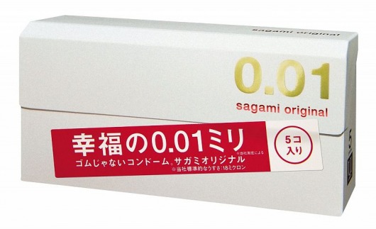 Супер тонкие презервативы Sagami Original 0.01 - 5 шт. - Sagami - купить с доставкой в Балашихе