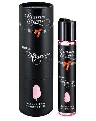 Массажное масло с ароматом сладкой ваты Huile de Massage Gourmande Barbe à Papa - 59 мл. - Plaisir Secret - купить с доставкой в Балашихе