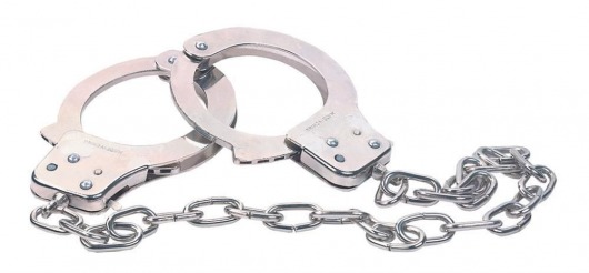 Наручники из металла с длинной цепочкой CHROME HANDCUFFS METAL HANDCUFFS W. KEY - NMC - купить с доставкой в Балашихе