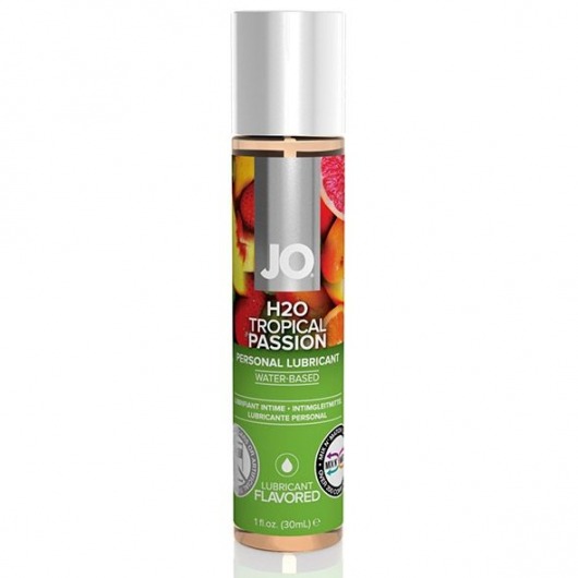 Смазка с ароматом тропических фруктов JO Flavored Tropical Passion - 30 мл. - System JO - купить с доставкой в Балашихе