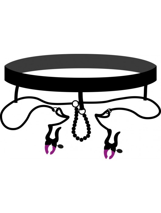 Трусики с зажимами для половых губ и бусинками для массажа промежности - Orion - купить с доставкой в Балашихе