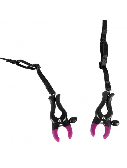 Трусики с зажимами для половых губ и бусинками для массажа промежности - Orion - купить с доставкой в Балашихе