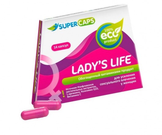 Возбуждающие капсулы Ladys Life - 14 капсул (0,35 гр.) - SuperCaps - купить с доставкой в Балашихе