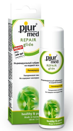 Регенирирующий лубрикант с гиалуроновой кислотой pjur MED Repair glide - 100 мл. - Pjur - купить с доставкой в Балашихе