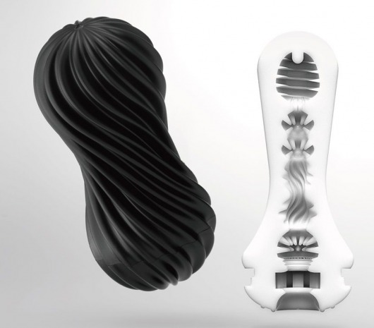Мастурбатор FLEX Rocky Black с плотным рельефом - Tenga - в Балашихе купить с доставкой