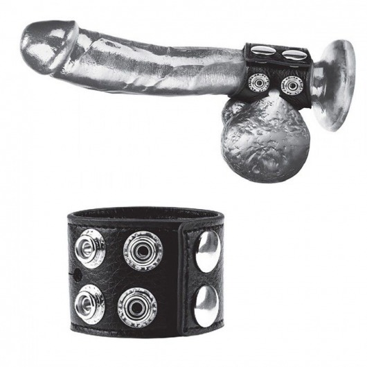 Ремень на член и мошонку 1.5  Cock Ring With Ball Strap - BlueLine - купить с доставкой в Балашихе
