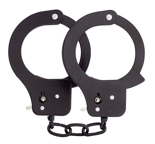 Чёрные наручники из листового металла BONDX METAL CUFFS BLACK - Dream Toys - купить с доставкой в Балашихе