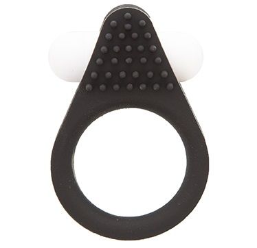 Чёрное эрекционное кольцо LIT-UP SILICONE STIMU RING 1 BLACK - Dream Toys - в Балашихе купить с доставкой