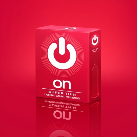 Супертонкие презервативы ON) Super Thin - 3 шт. - ON) - купить с доставкой в Балашихе