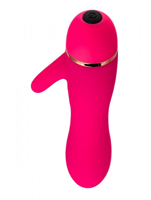 Розовый вибромассажёр с небольшим клиторальным отростком - 15 см. - A-toys