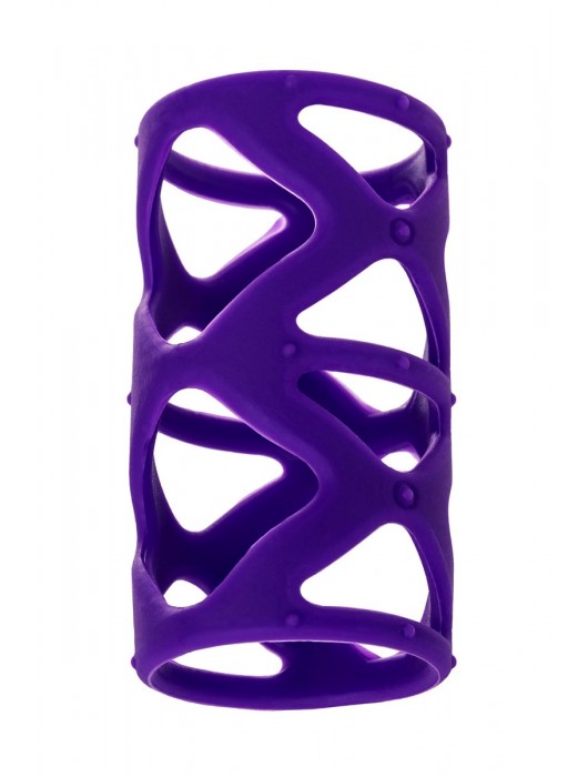 Фиолетовая насадка-сетка на пенис - 7,5 см. - A-toys - в Балашихе купить с доставкой