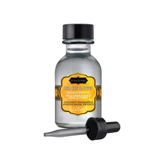 Масло для ласк с ароматом кокоса и ананаса Oil of Love Coconut Pineapple - 22 мл. - Kama Sutra - купить с доставкой в Балашихе