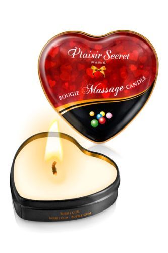 Массажная свеча с ароматом бубль-гума Bougie Massage Candle - 35 мл. - Plaisir Secret - купить с доставкой в Балашихе