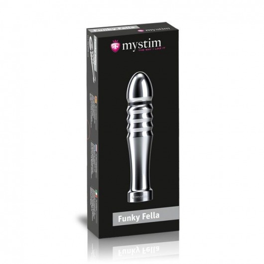 Ребристый фаллоимитатор для электростимуляции Funky Fella Rill Dildo - 13 см. - MyStim - купить с доставкой в Балашихе