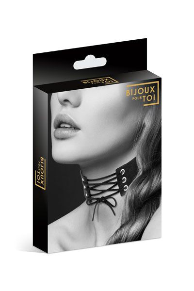 Оригинальный ошейник-чокер со шнуровкой - Bijoux Pour Toi - купить с доставкой в Балашихе