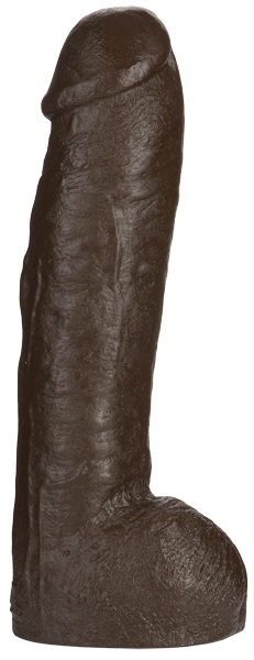 Большая насадка для трусиков Vac-U-Lock Realistic Hung - 31,7 см. - Doc Johnson - купить с доставкой в Балашихе