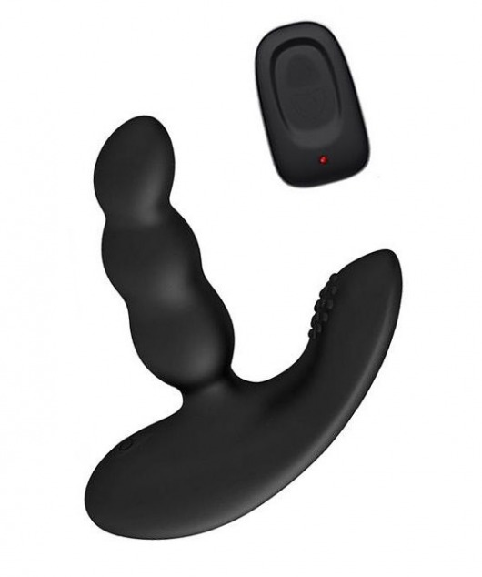 Черный силиконовый стимулятор простаты Levett Nitoc с пультом ДУ - Levett - в Балашихе купить с доставкой